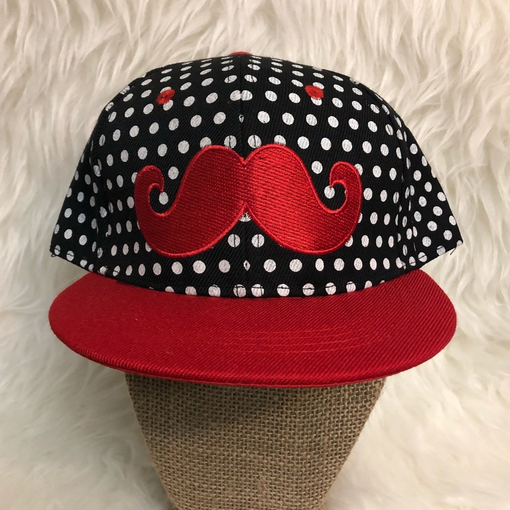 Kids Mustache Flat Bill Hat